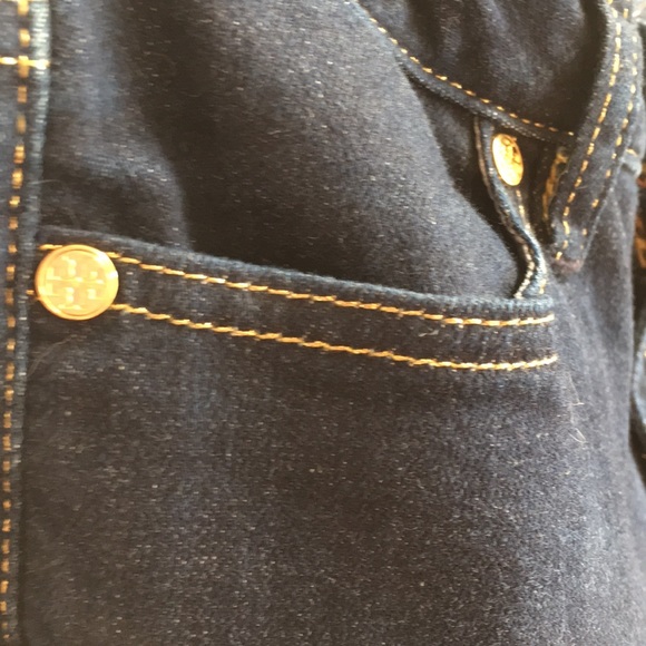 🥳HP💫Tory Burch Zip Ankle Cropped Slim Jeans 26🌻 - Picture 5 of 8